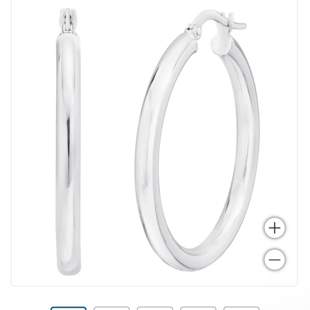 14kt White Gold Hoop Earrings